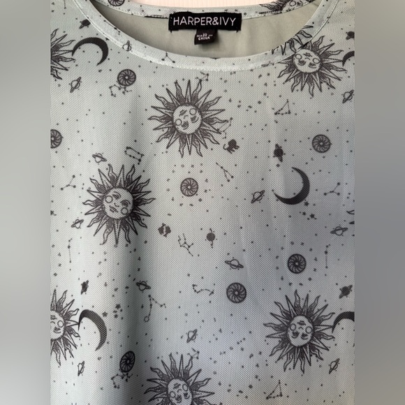 Harper & Ivy Short Sleeve Mesh Baby Tee Mint Celestial ๐๐โจ Sz XL - Picture 4 of 9